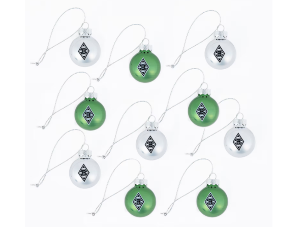 Borussia Mönchengladbach - Christbaumkugeln 10er Set
